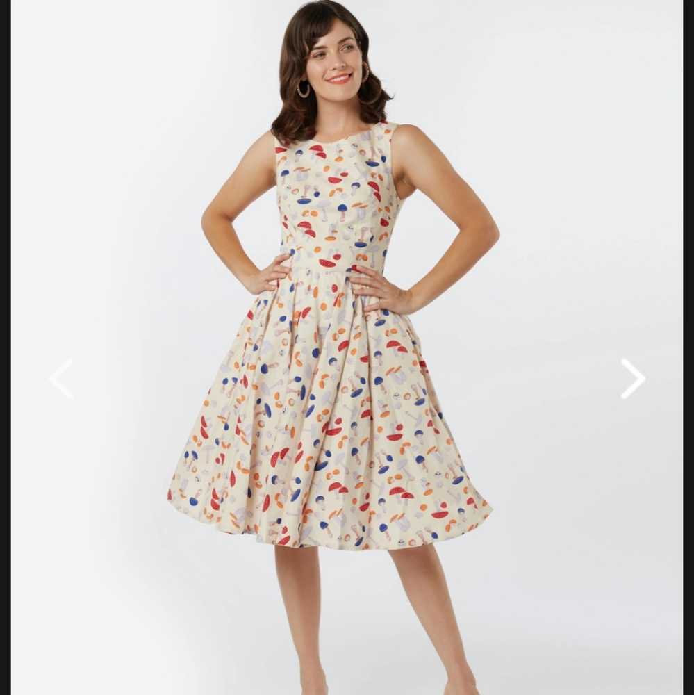 Unique Vintage Mushroom Print BNWT